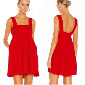 Amanda Uprichard Mitzi Mini Dress in Candy Apple Red XS